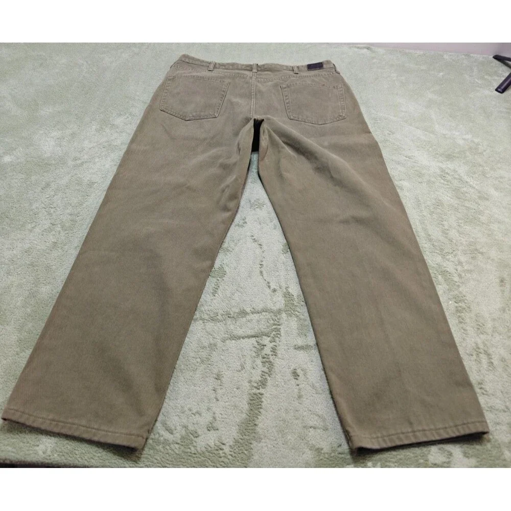 Lands End Traditional Fit Pants Mens 38 Brown 100% Cotton 5 Pocket Corduroy 38x2